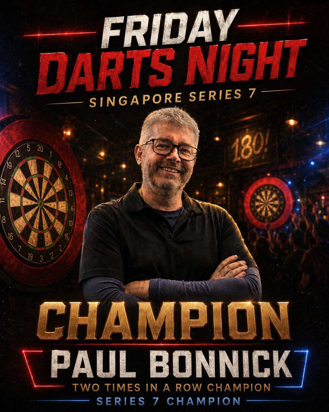 Friday Darts Night Singapore Series 7: Paul Bonnick Goes Back-to-Back